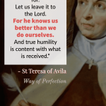 Quote from St Teresa of Avila
