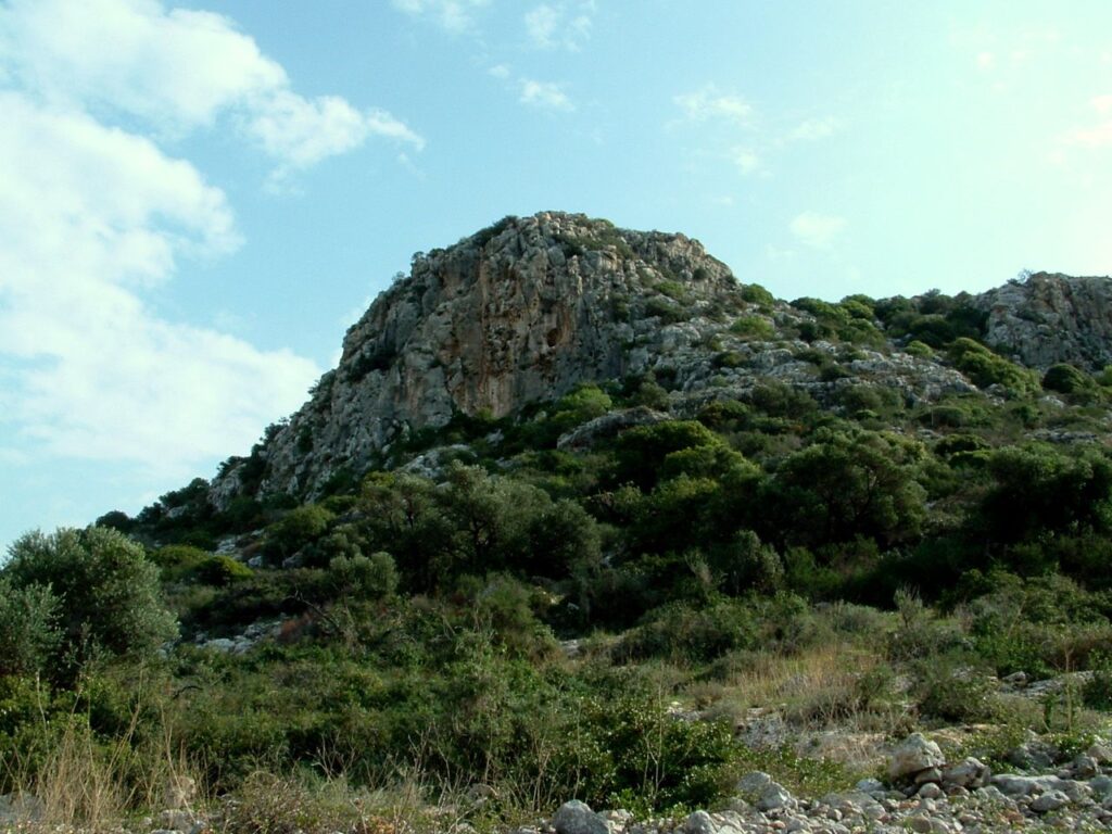Megadim Cliff on Mt Carmel in modern day Israel