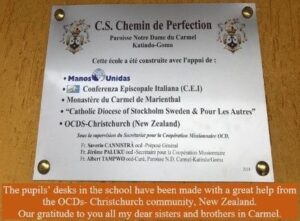 Goma Plaque for Christchurch OCS