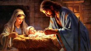 Holy Family in the Stable
