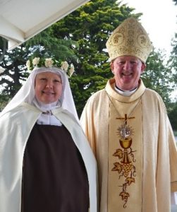 Sr Lauren of the Cross, OCD with Bishop John Adams